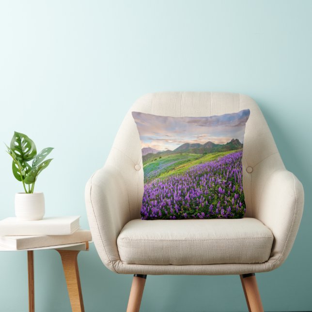 Flowers | California Wildflowers Throw Pillow (Chair)