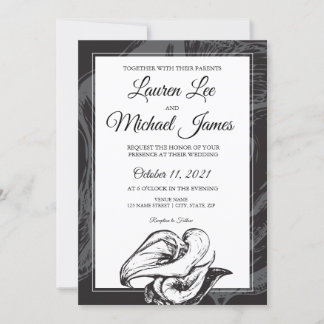 Flowers Calla Lilies Wedding Invitation