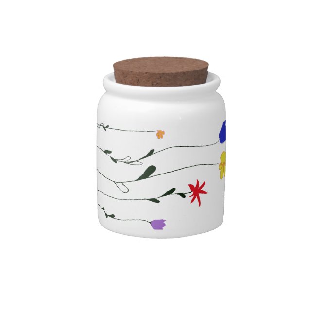 Flowers Candy Jar (Front)