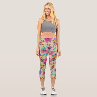 flowers 💐 capri leggings