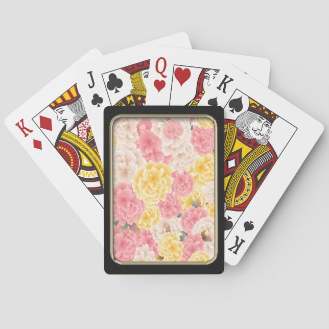 Flowers Carnations Playing Cards (Back)