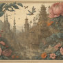 Flowers Castle & postcard cutting tissue paper
