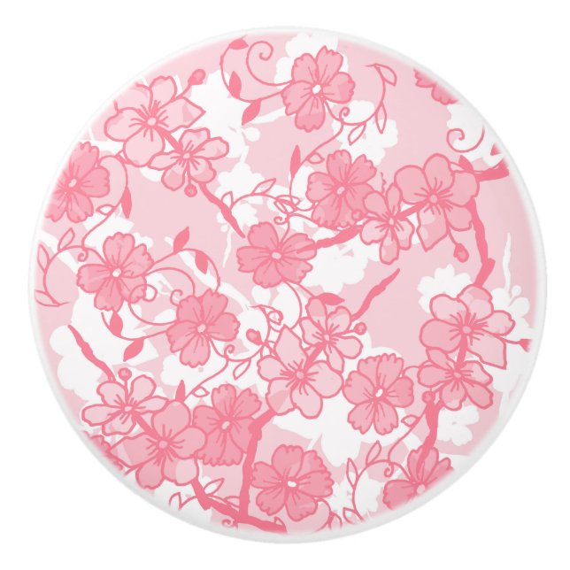 flowers ceramic knob (Front)