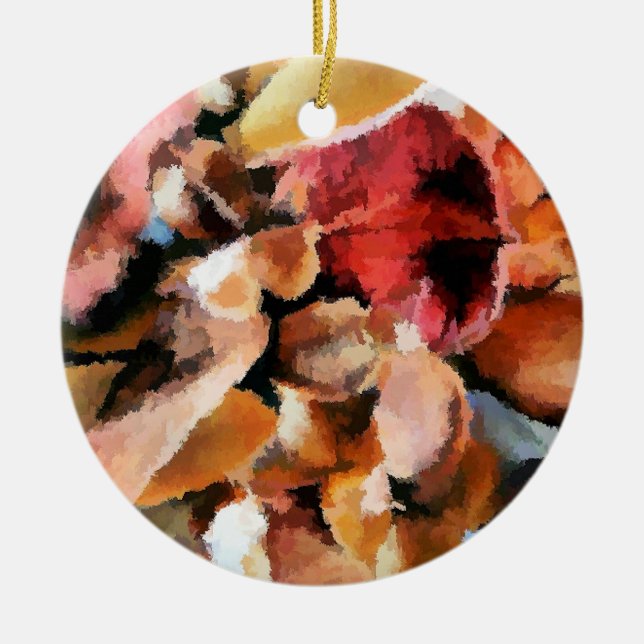 FLOWERS CERAMIC ORNAMENT (Front)