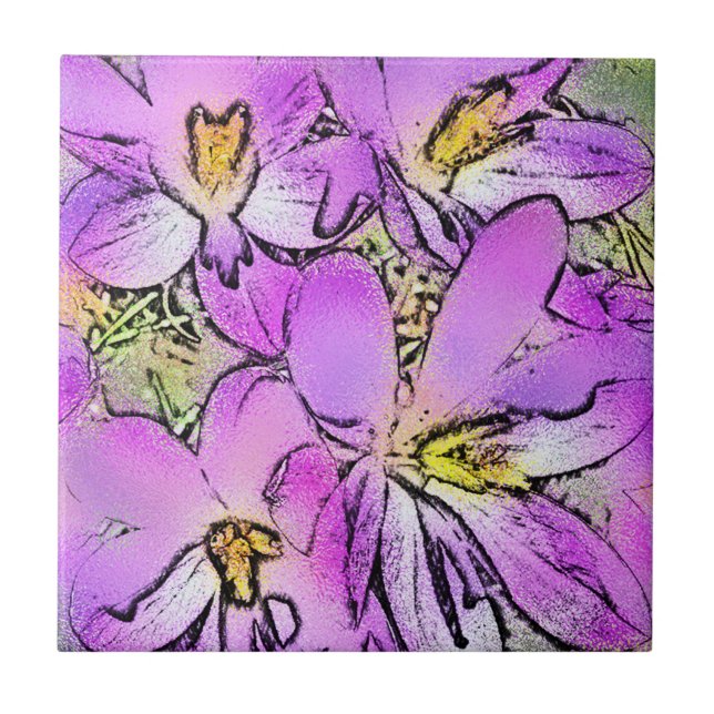 FLOWERS CERAMIC TILE (Front)