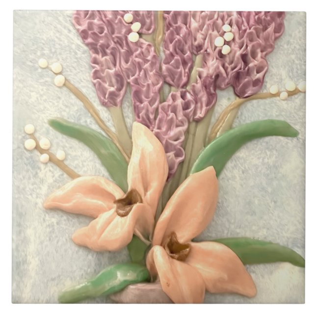 Flowers Ceramic Tile (Front)