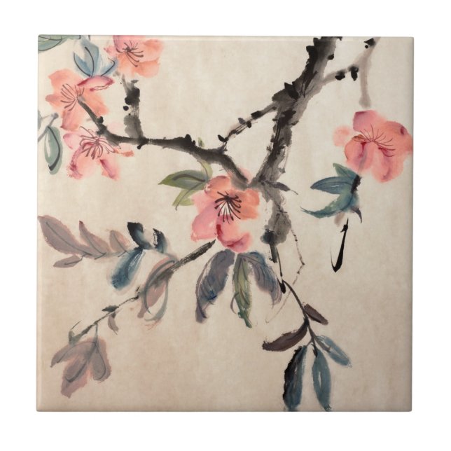 Flowers Ceramic Tile (Front)