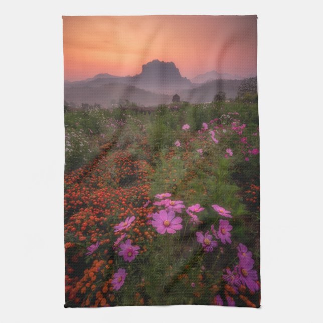 Flowers | Chiang Dao, Chiang Mai, Thailand Kitchen Towel (Vertical)