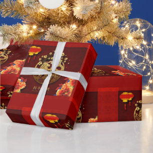 Flowers Chinese Tiger Year paper-cut WP Wrapping P Wrapping Paper