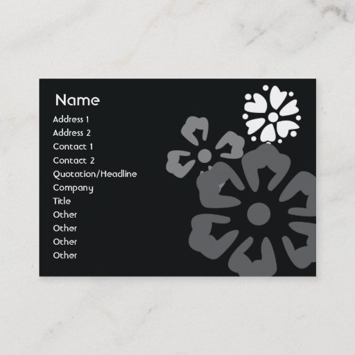 Customizable Flowers - Chubby Business Card Templates