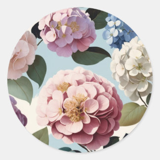 Flowers Classic Round Sticker