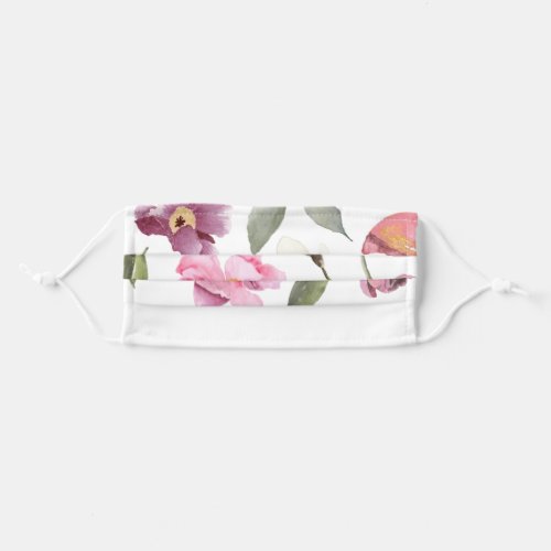 Flowers Cloth Face Mask with Filter Slot