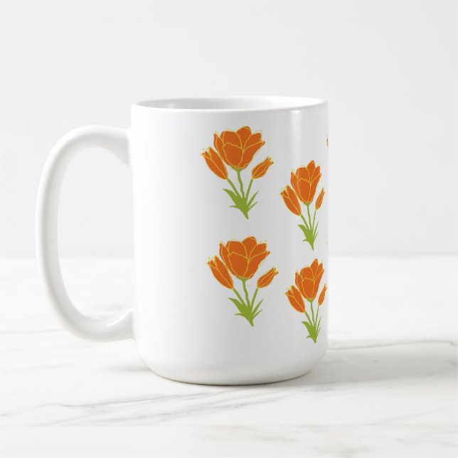 flowers coffee mug teapot (Left)