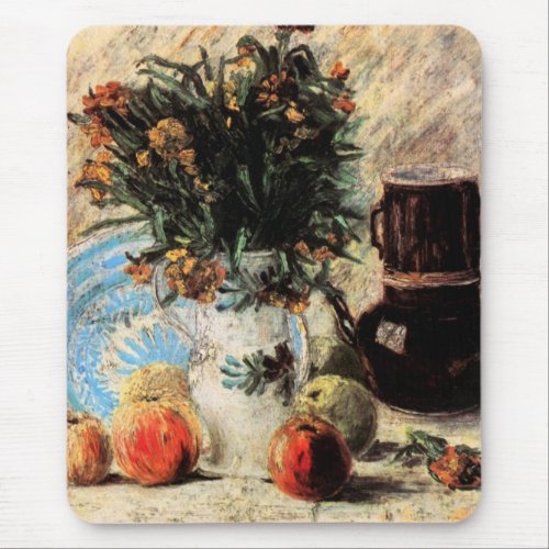 Flowers Coffeepot and Fruit by Vincent van Gogh Mouse Pad