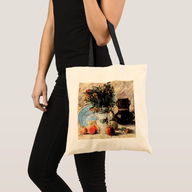 Flowers, Coffeepot and Fruit by Vincent van Gogh Tote Bag (Front (Product))