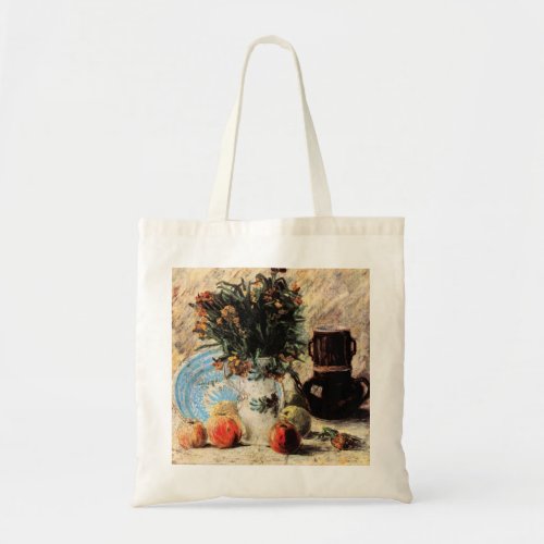 Flowers Coffeepot and Fruit by Vincent van Gogh Tote Bag