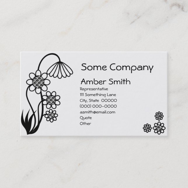 Flowers Collection Business Card (Front)