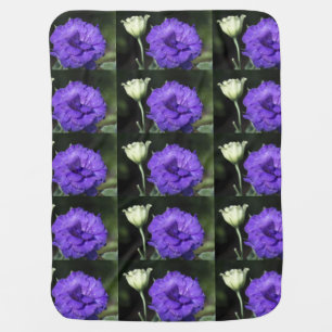 flowers colorful design pattern purple geometric swaddle blanket