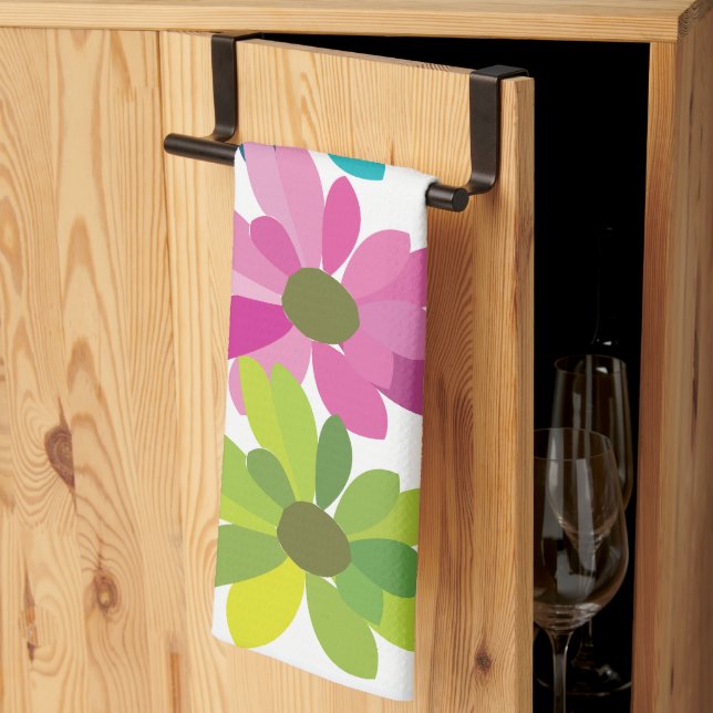 Flowers Colorful Flowers Kitchen Towel (Thirds Fold)