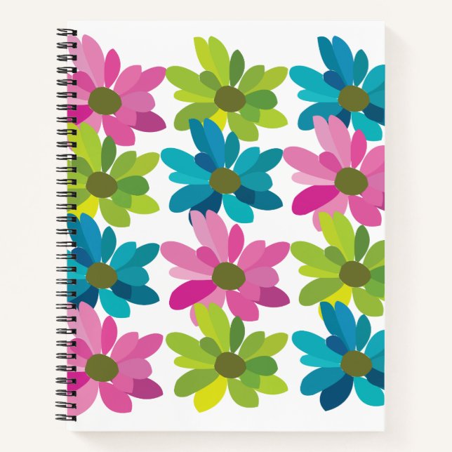 Flowers Colorful Flowers  Notebook (Front)