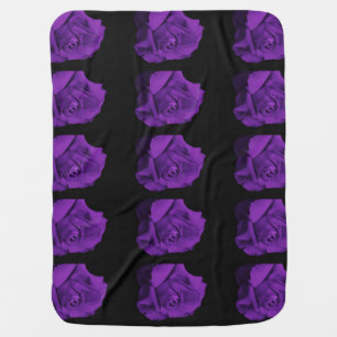 flowers colorful pattern purple roses geometric stroller blanket