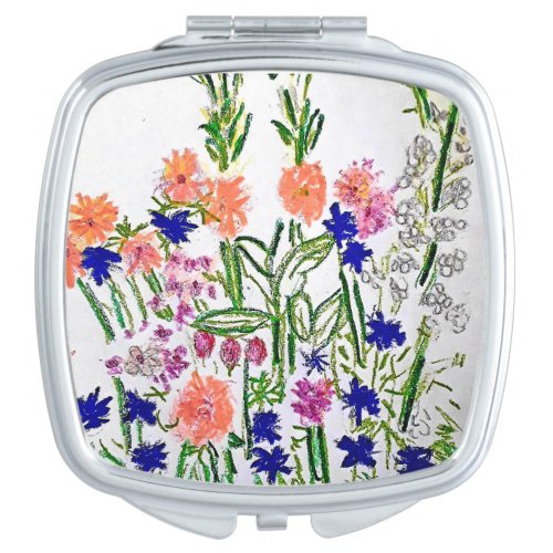 Flowers Compact Mirror