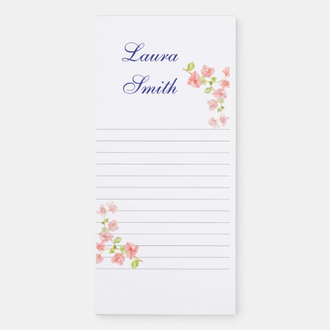 Flowers corner  magnetic notepad (Front)