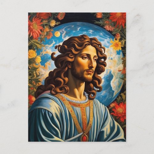   Flowers Cosmic Universe AP50 Jesus Postcard