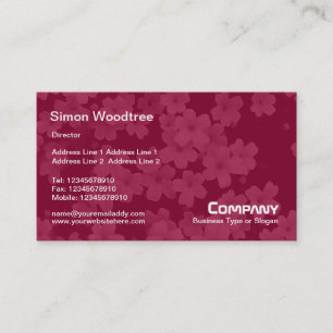 Flowers - Crimson Maroon Business Card