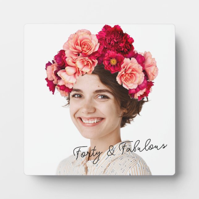 Flowers Crown Custom photo Plaque (Front)