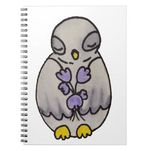 Flowers Cute Owl Notebook