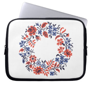 Flowers cycle laptop sleeve