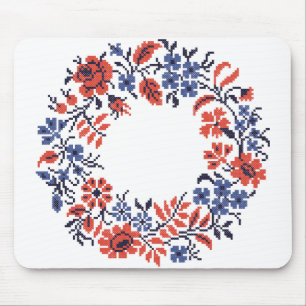 Flowers cycle mouse pad