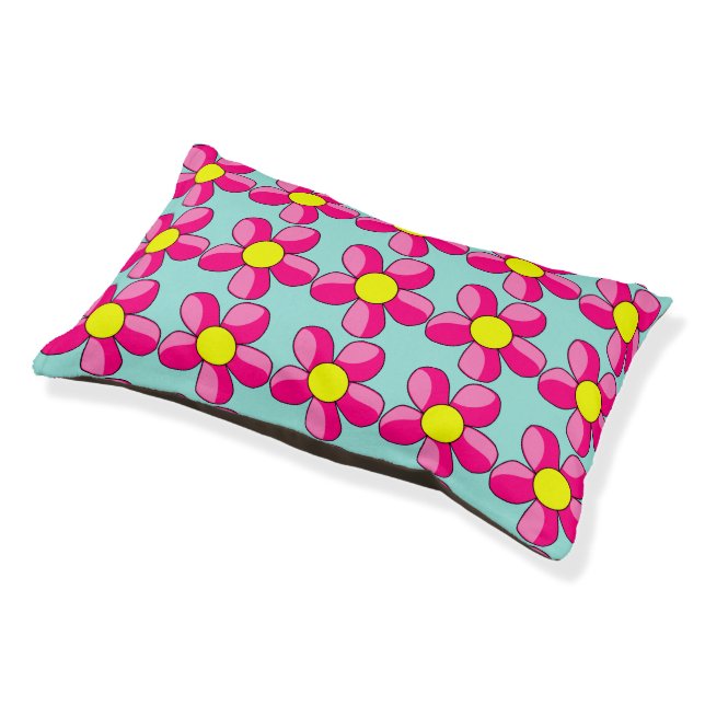FLOWERS DAISIES CAT BED (Angled)