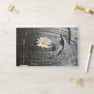 Flowers Daisy in Jeans Pocket HP Laptop Skin