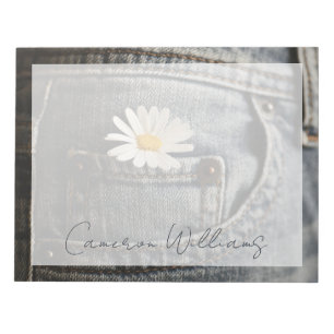 Flowers   Daisy in Jeans Pocket Notepad
