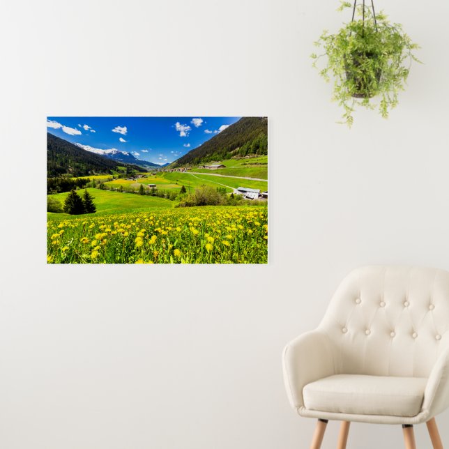 Flowers | Dandelion Canton of Grisons, Switzerland Foam Board (In Situ (Wall))