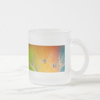 Flowers Dandelion Wedding Shower Love Painting Frosted Glass Coffee Mug by Honeysuckle_Sweet at Zazzle