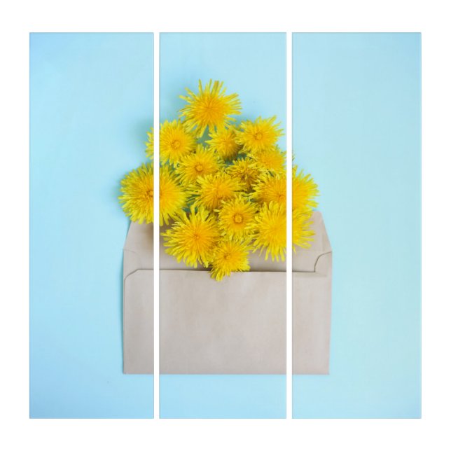 Flowers | Dandelions in Envelope Triptych (Front)