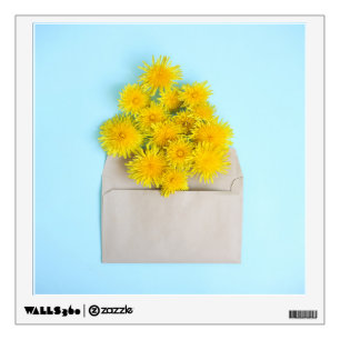 Flowers Dandelions in Envelope Wall Decal