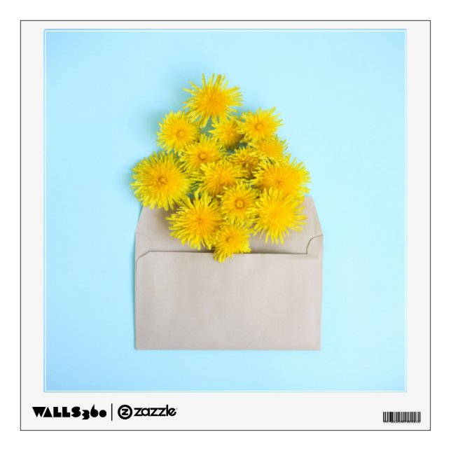 Flowers | Dandelions in Envelope Wall Decal (Front)