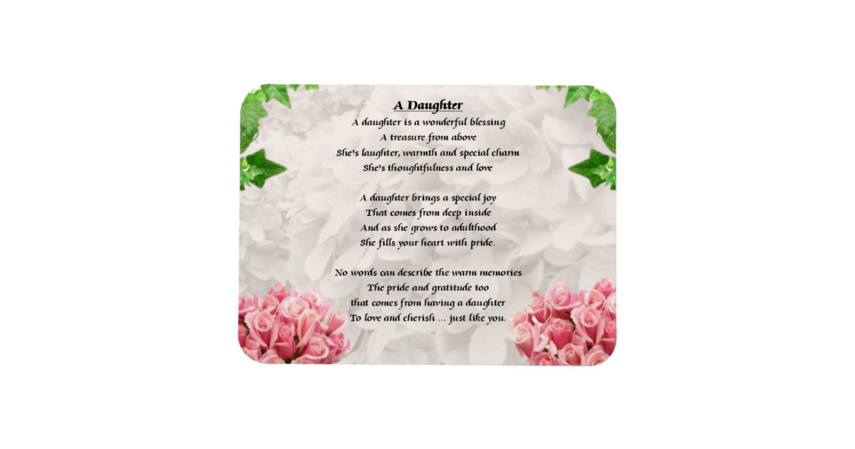 Flowers Daughter Poem Zazzle