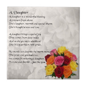 Flowers - Daughter Poem Tile