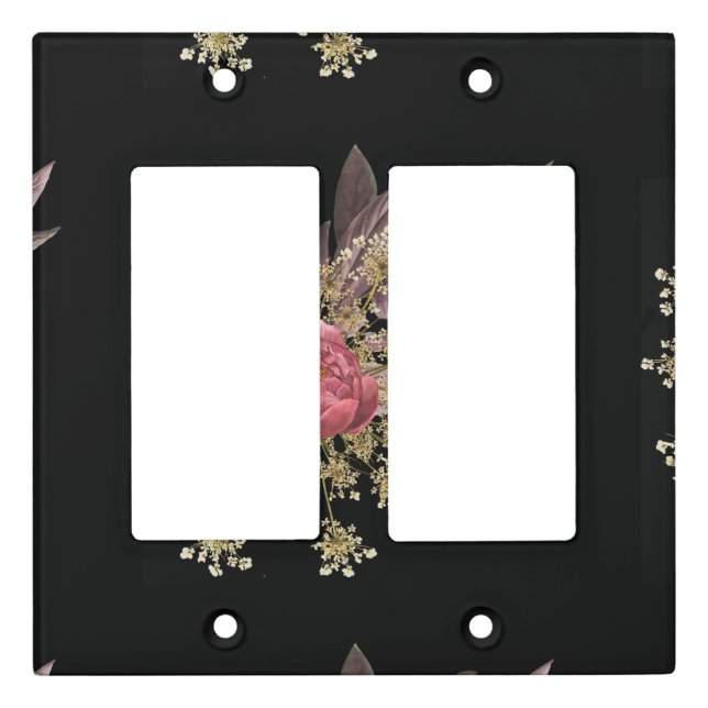 flowers decoration  light switch cover (Front)