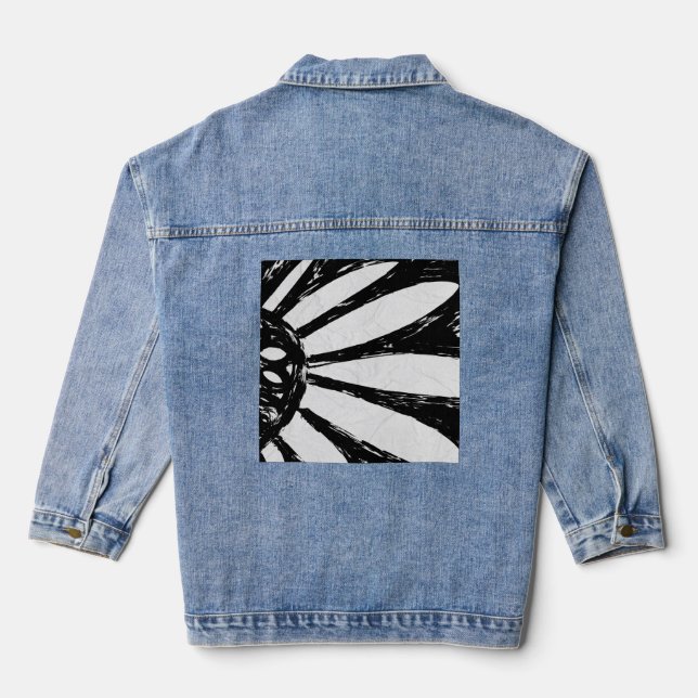 flowers denim jacket (Back)