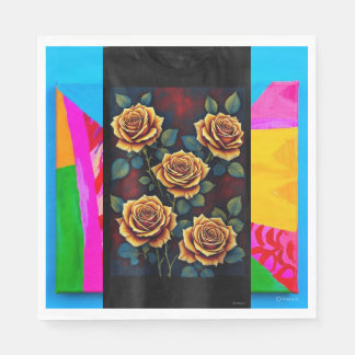 Flowers design and beautiful background design for napkins