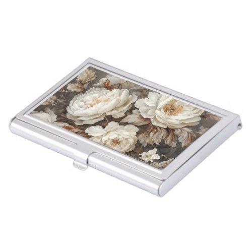 Flowers design business card case