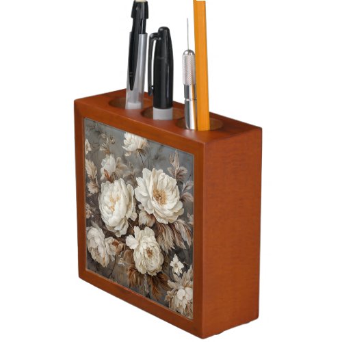 Flowers design desk organizer