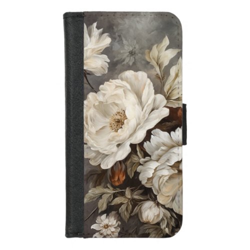 Flowers design iPhone 87 wallet case