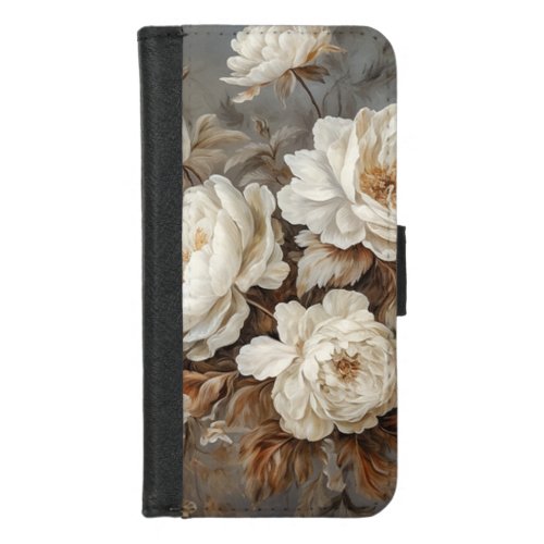 Flowers design iPhone 87 wallet case